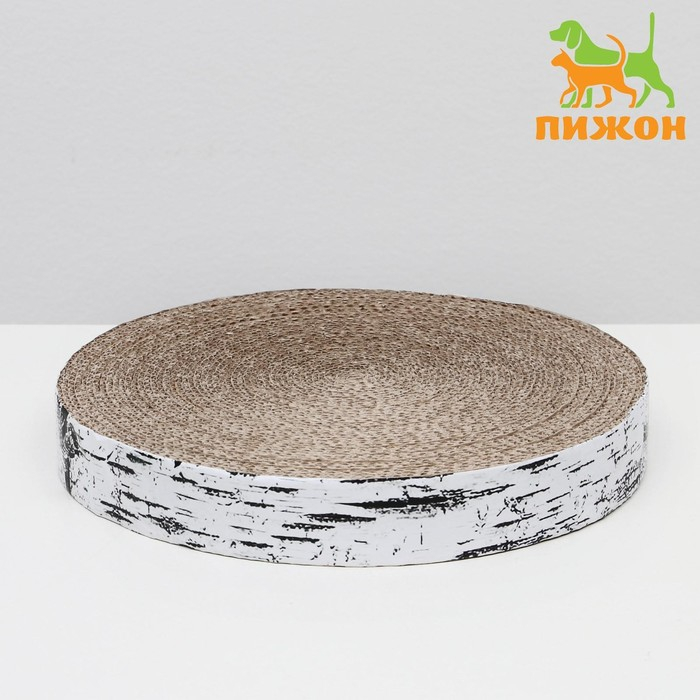 Гофрокогтеточка Гофрокогтеточка "Пижон" высокая круглая "Спил березы", с пропиткой, 28 х 4 см
