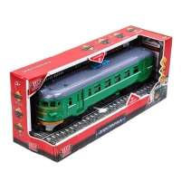 Модель локомотива поезда &laquo;Электричка&raquo;, свет, звук, 30 см, 4 кнопки, инерция