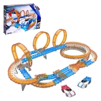 Автотрек &laquo;Тройная петля&raquo;, 2 машинки, работает от батареек