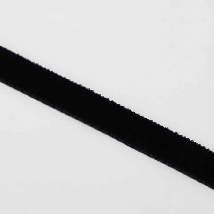 Лента бархатная, 6 мм, 18 ± 1 м, цвет чёрный №03 Лента бархатная, 6 мм, 18 ± 1 м, цвет чёрный №03