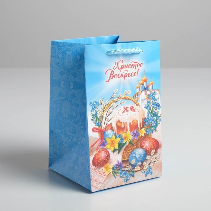 Пакет подарочный, упаковка, «Христос Воскресе», 10 х 16 х10 см Пакет подарочный, упаковка, «Христос Воскресе», 10 х 16 х10 см
