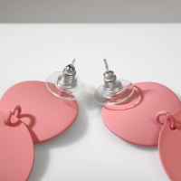 Серьги металл &laquo;Леди&raquo; круги, дуо, цвет розовый