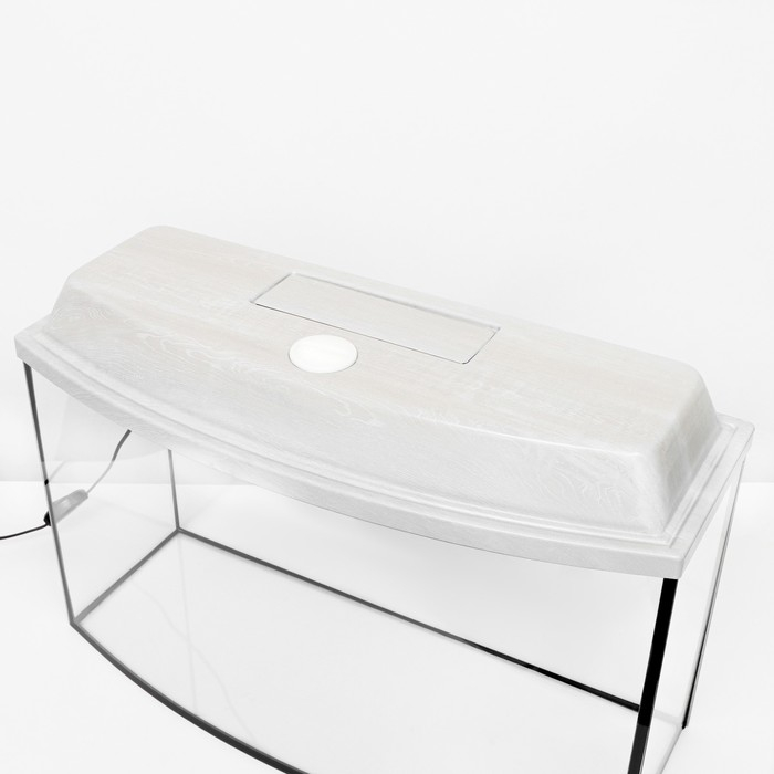 Аквариум "Телевизор" с крышкой, 55 литров, 63 х 25 х 36/41 см, беленый дуб