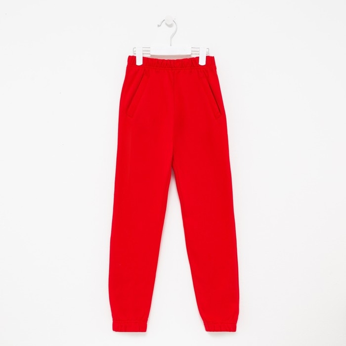 Брюки детские НАЧЁС, цвет красный, рост 122 см