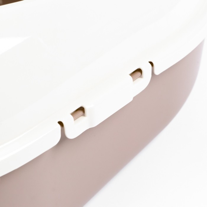 Лоток для кошек с бортом без сетки "Космо" 51,9 x37,8 x 21,3 см, коричневый