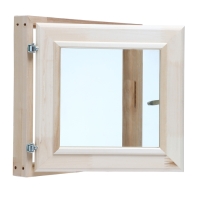 Окно, 40&times;40см, двойное стекло ЛИПА, наружнее открывание