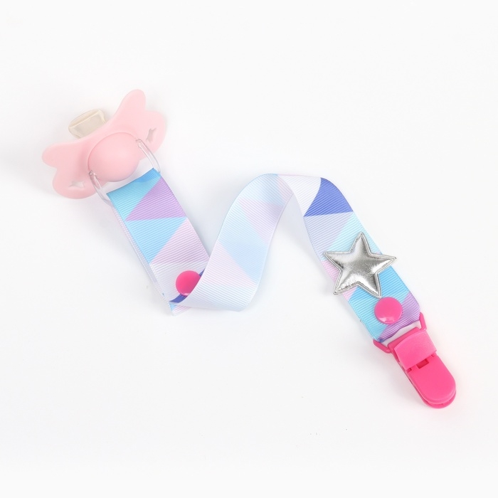 Держатель для соски - пустышки &laquo;Звёздочка&raquo;, на ленте
