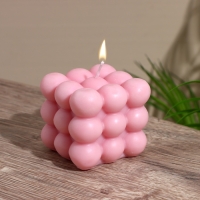 Свеча "Шарики 3 слоя" 6х6х6 см, соевый воск МИКС Свеча "Шарики 3 слоя" 6х6х6 см, соевый воск МИКС