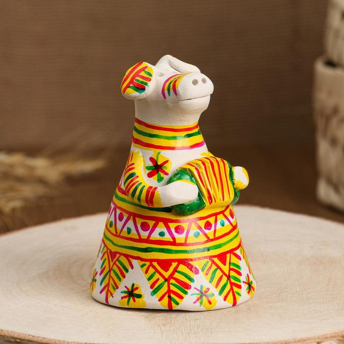 Филимоновская игрушка колокольчик &laquo;Собачка&raquo;