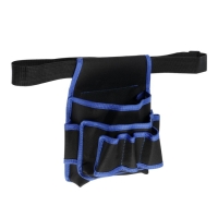 Сумка-пояс для инструментов ТУНДРА, одинарная, 2 кармана. 5 петлей Сумка-пояс для инструментов ТУНДРА, одинарная, 2 кармана. 5 петлей