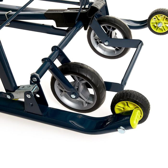 Санки-коляска &laquo;Ника Детям НД 7-7&raquo;, дизайн в джинсовом стиле, цвет зелёный, с механизмом качания