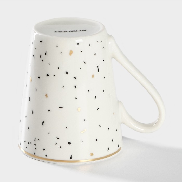 Кружка фарфоровая Доляна &laquo;Шоколадная крошка&raquo;, 350 мл, цвет белый