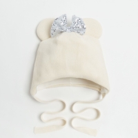 Шапка для девочки, цвет молочный, размер 46-50 Шапка для девочки, цвет молочный, размер 46-50