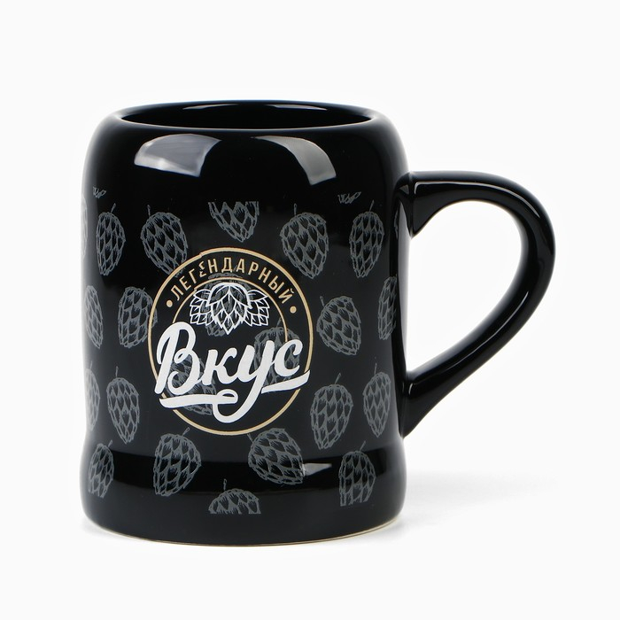 Кружка керамическая пивная «Пиво - напиток богов», 600 мл, цвет чёрный Кружка керамическая пивная «Пиво - напиток богов», 600 мл, цвет чёрный
