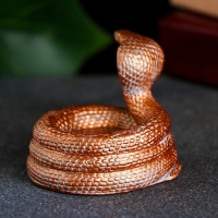 Новый год. Символ 2025. Подсвечник новогодний "Змея кобра" бронза, 8х6см Новый год. Символ 2025. Подсвечник новогодний "Змея кобра" бронза, 8х6см