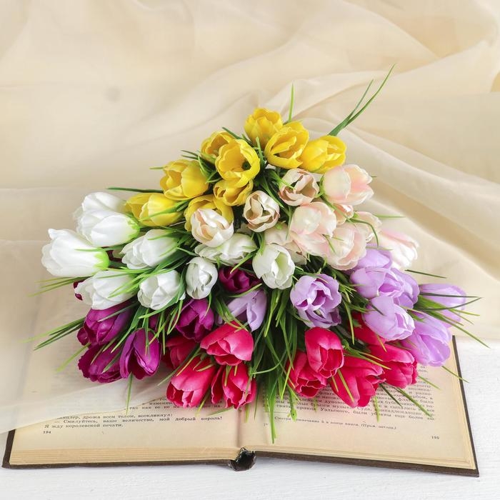 Букет искусственный &laquo;Тюльпаны&raquo;, h=32 см, МИКС