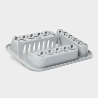 Сушилка для посуды, 33,5&times;24&times;5,5 см, цвет серый