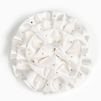 Выпускной. Бант для волос на резинке, белый, 11 см, Принцессы