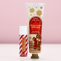 Новый Год. Подарочный набор, крем для рук 30 мл и бальзам для губ 10 г