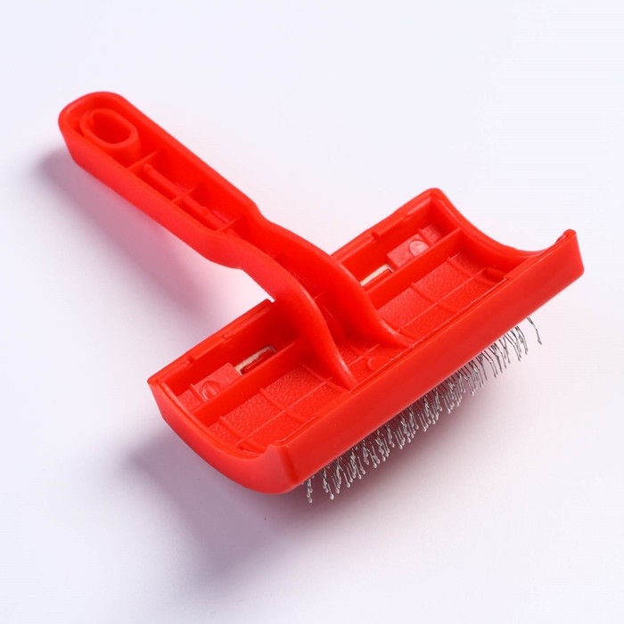 Пуходерка полукруглая средняя с каплями, 10 х 13 см, красная Пуходерка полукруглая средняя с каплями, 10 х 13 см, красная