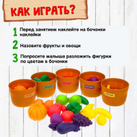 Набор для сортировки &laquo;Разноцветный урожай&raquo;, по методике Монтессори