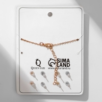 Гарнитур 5 предметов: 4 пары пусет, кулон &laquo;Сердечко&raquo;, цвет бело-красный в золоте, 40 см