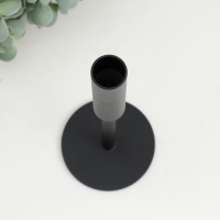 Подсвечник металл на 1 свечу "Симпл" d=2 см чёрный 9х22 см Подсвечник металл на 1 свечу "Симпл" d=2 см чёрный 9х22 см