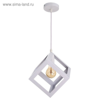 Светильник BayerLux Подвес "Квадрат" 1x40Вт E27 белый 16х16х116 см