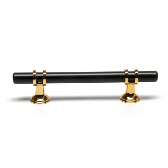 Ручка-рейлинг CAPPIO RSC003, м/о 96 мм, d=12 мм, цвет черный с золотом