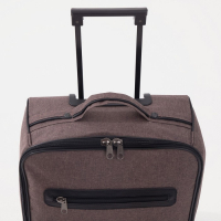 Пилот-кейс 16", &laquo;Сакси&raquo;, отдел на молнии, наружный карман, цвет коричневый