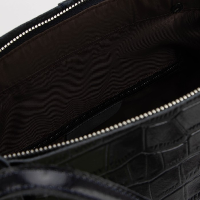 Сумка-тоут на молнии, цвет тёмно-синий