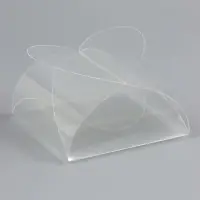 Складная прозрачная коробка из PVC, для упаковки подарков, 6.6&times;6.6&times;3 см