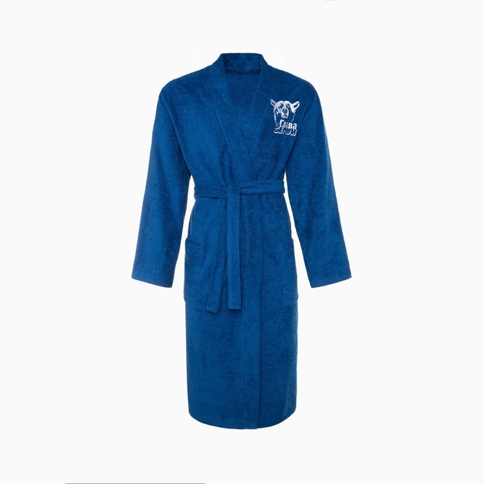 Халат махровый мужской «Глава семьи», размер 56-58, цвет синий Халат махровый мужской «Глава семьи», размер 56-58, цвет синий