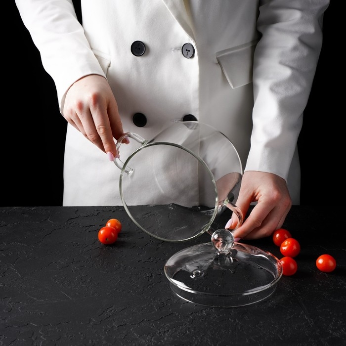 Кастрюля из жаропрочного стекла Magistro «Лия», 1,2 л, 20×14 см Кастрюля из жаропрочного стекла Magistro «Лия», 1,2 л, 20×14 см