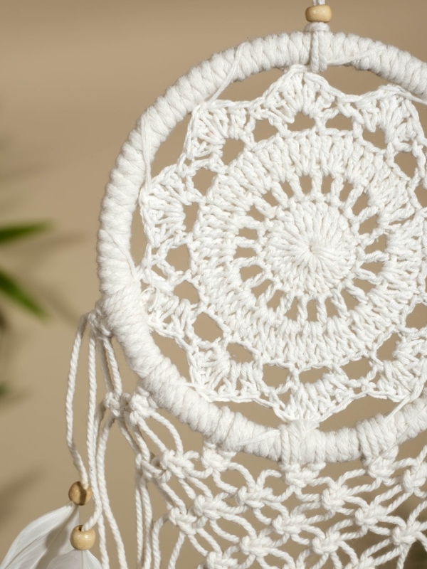 Ловец снов "Белый цветочек" 12х50 см.