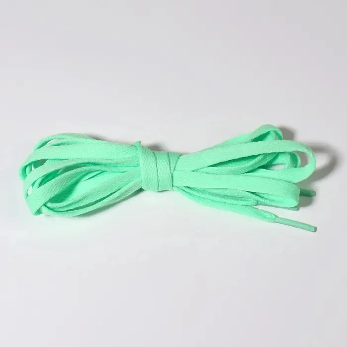 Шнурки для обуви, пара, плоские, 8 мм, 120 см, мятные