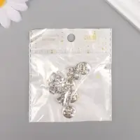 Бейл с подвеской металл для творчества "Лотос" серебро 2,7х1,4 см