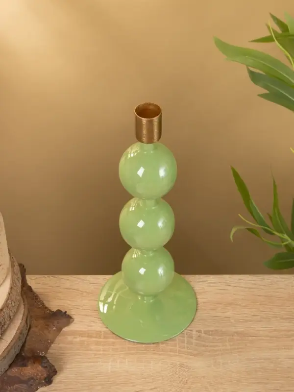 Подсвечник на 1 свечу "Кипарис" с 3 сферами 10х10х25 см