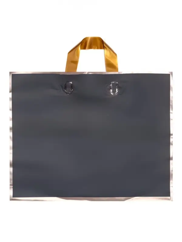 Пакет с петлевой ручкой черный 40 х 31 х 8 см 80 мкм