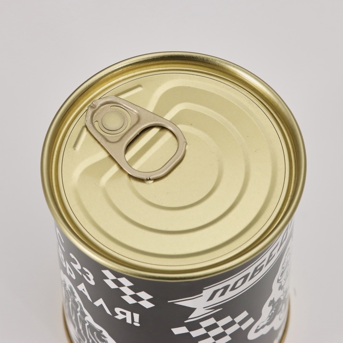 Подарочные носки в банке &laquo;С 23 Февраля. Победитель по жизни!&raquo;, (внутри носки мужские, цвет чёрный)