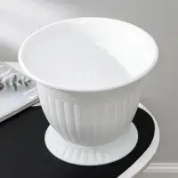 Горшок для цветов &laquo;Венеция&raquo;, 7 л, пластиковый, белый