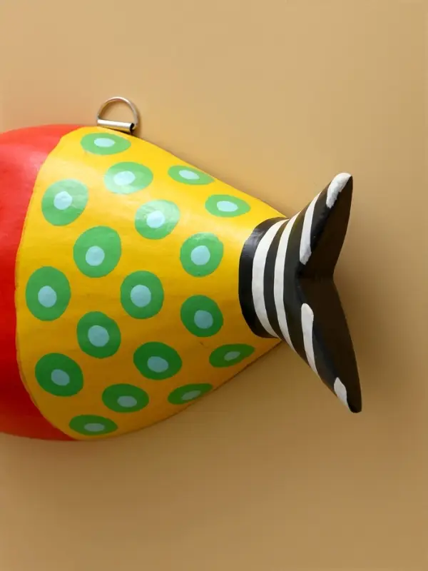 Панно "Рыба-хищник" дерево 20х12х4 см, цв. разноцветный