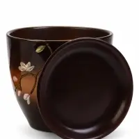 Горшок цветочный поддоном  5 л,  керамика, Миндаль (М)