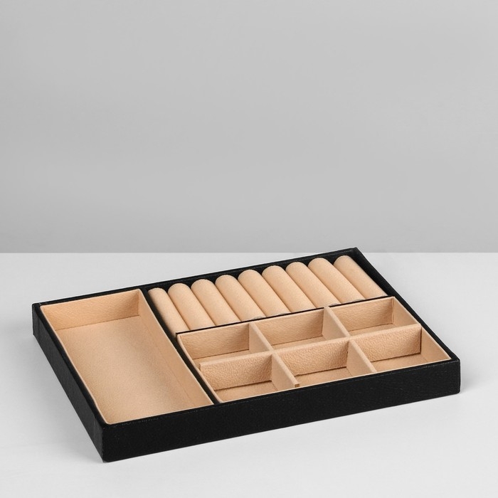 Подставка для украшений &laquo;Шкатулка&raquo; съёмная подставка,17&times;23&times;8,5 см, цвет чёрный