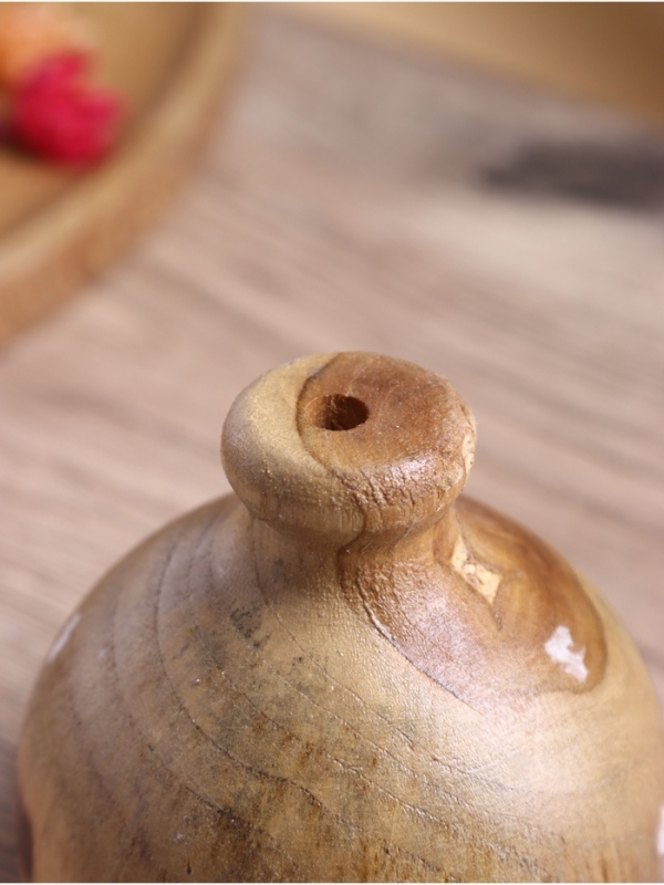 Ваза "Кута" дерево Джати, 10х10х10 см, цв. коричневый