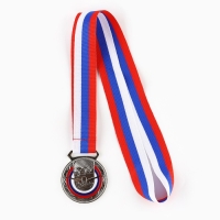 Медаль тематическая 193, &laquo;Плавание&raquo;, d= 5 см. Цвет серебро. С лентой