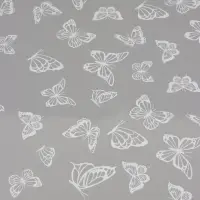 Пленка прозрачная с рисунком &laquo;Бабочки&raquo; Белый 0.7&times;8.2&plusmn;5%м
