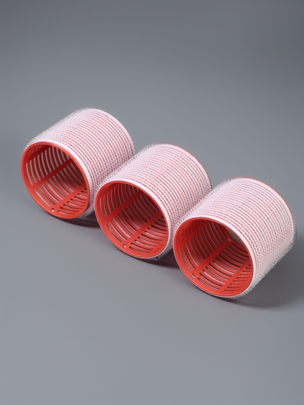 Бигуди-липучка с/зажим d6,5см (наб 6шт цена за наб) персик пакет