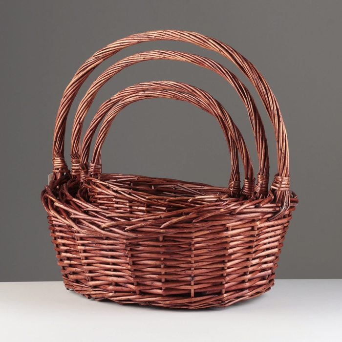 Набор корзин из 4 шт, 48х37/42 см; 39х34/37 см; 34х24/31 см; 29х18/27 см, ива Набор корзин из 4 шт, 48х37/42 см; 39х34/37 см; 34х24/31 см; 29х18/27 см, ива