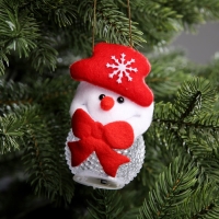 Ёлочная игрушка &laquo;Снеговик&raquo;, 10 см, от батареек, свечение мульти (RGB)